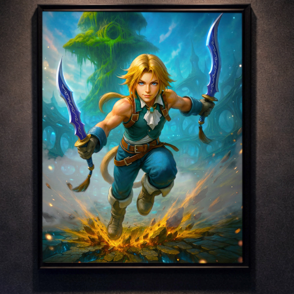 Zidane Tribal Final Fantasy IX Poster – FF9 Character Art Print, JRPG Wall Art, Lifa Tree & Alexandria Inspired Fine Art